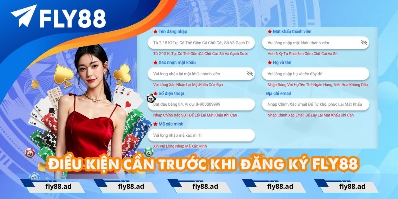 Điều kiện người chơi cần đáp ứng trước khi đăng ký FLY88